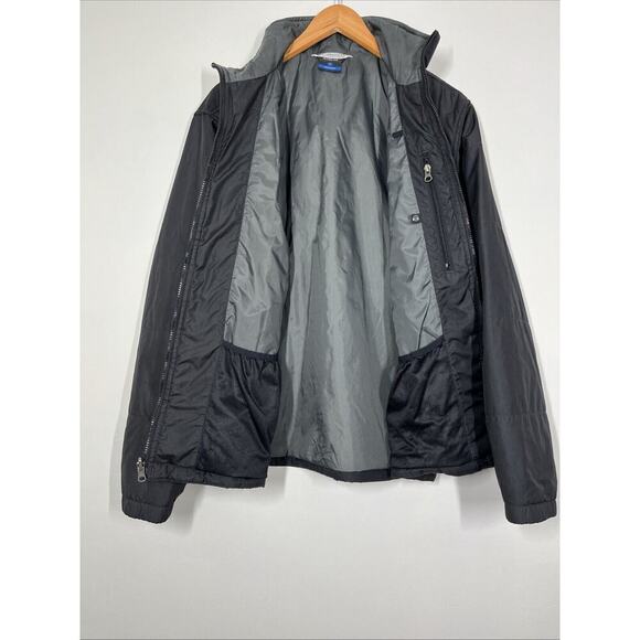 Columbia Jacket Mens Interchange Full Zip Omni-Shield Sz L Black Lightweight - Picture 8 of 13